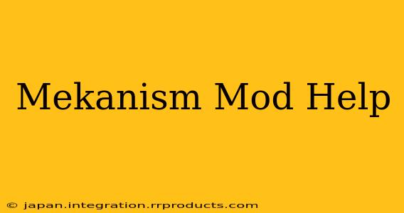 Mekanism Mod Help
